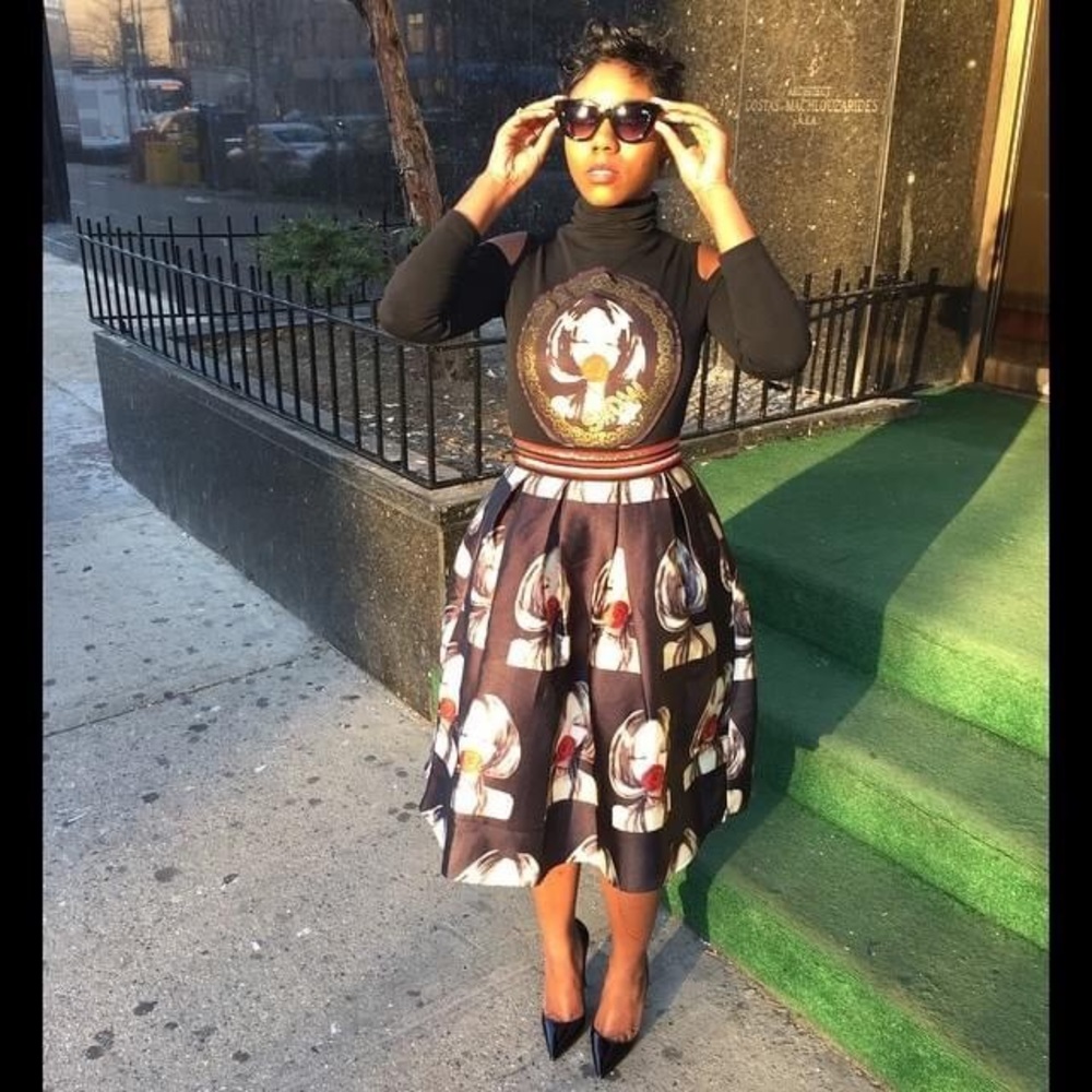Turtleneck Skirt Set